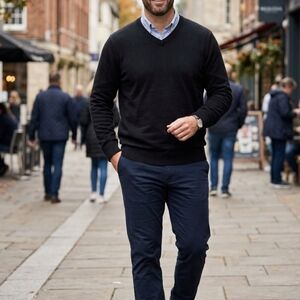 Merona Black V-Neck Men's Sweater